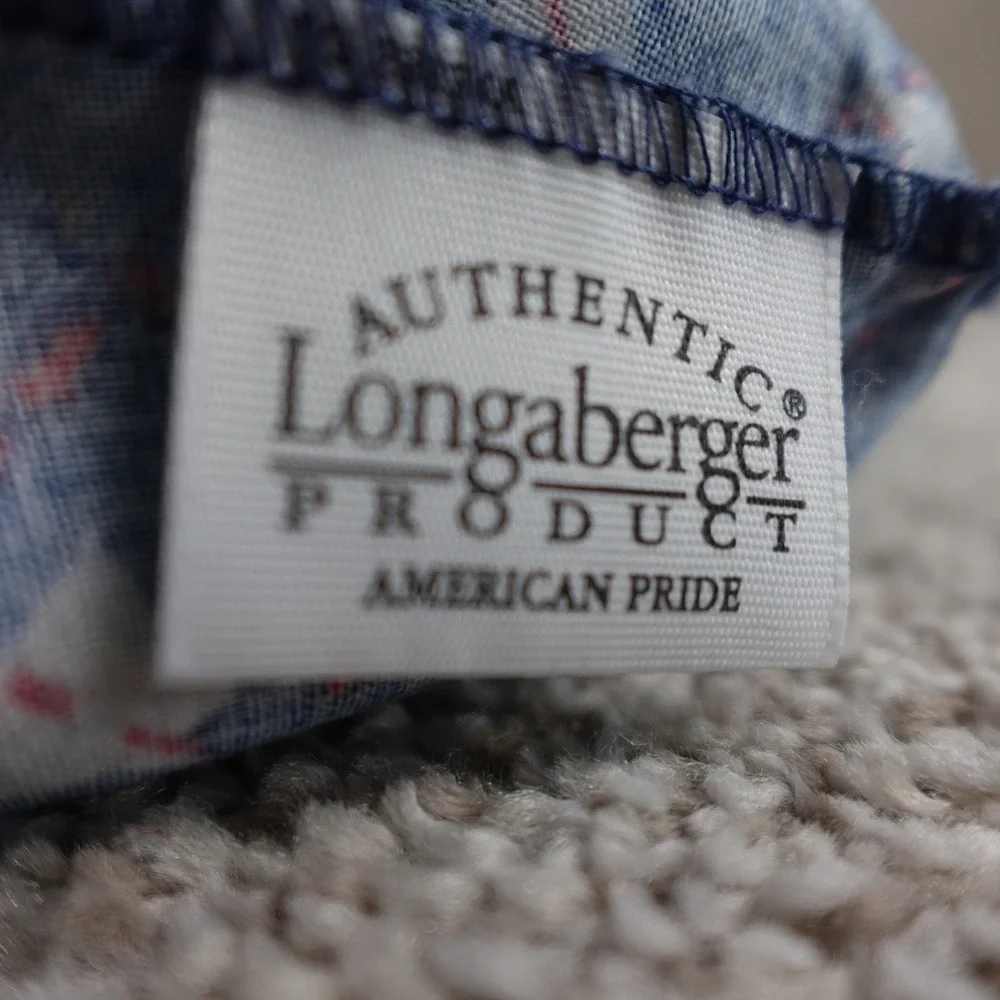 Longaberger Shining Star Basket Liner American Pride Patriotic Blue White Stars